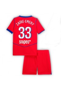 Paris Saint-Germain Warren Zaire-Emery #33 Jalkapallovaatteet Lasten Kolmas peliasu 2025-26 Lyhythihainen (+ Lyhyet housut)